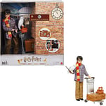 Harry Potter coffret collector Quai 9 3/4 avec poupée articulée, chouette Hedwige, bagages et accessoires inspirés du film, jouet pour enfant, GXW31