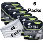 TENA Men Premium Fit Protective Underwear Level 4 Large 6 Packs of 8 Pants