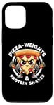 iPhone 15 Pro Pizza Weights & Protein Shakes Workout Funny Gym Quotes Gym Case
