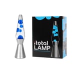 iTotal - Lava Lamp with Silver Base, See-through Liquid and Blue Wax - Blue - 36 cm (1270394)