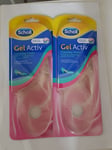 2 Packs of Scholl Gel Activ Comfy Soft Insoles EVERYDAY HEELS pair per pack