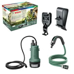 Bosch GardenPump 18, Submersible Water Pump Expansion Kit with Wall and Fuel Connections and 2.5m Garden Hose in Box