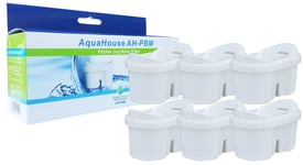 6 AquaHouse Water Filter Cartridge Compatible with Brita Marella Elemaris Jugs