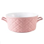 SCDMY Creative Binaural Bowl Ceramic Household Nordic Style Soup Bowl Soup Pot Creative Tableware (Color : D)