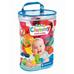 Clementoni - Clemmy Baby - Sac 40 cubes souples - Mixte - A partir de 9 mois - Cube souple assure une securite et peut passer en