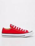 Converse Unisex Ox Trainers - Red, Red, Size 7, Women