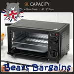 Mini Oven 9L Countertop Electric Grill, Toaster Oven Small Oven  Kitchen : 750W