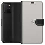 Samsung Galaxy S10 Lite Svart Plånboksfodral Grått hjärta