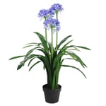 Leaf Design 90cm Premium Artificial Agapanthus with Pot (Blue)