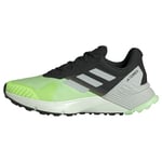 adidas Men's Terrex Soulstride Trail Running Shoes Sneaker, Green Spark/Wonder Silver/Core Black, 8 UK