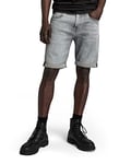 G-STAR RAW Men's 3301 Slim Denim Shorts, Grey (sun faded glacier grey D17418-A634-C464), 29