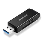 Ugreen Bärbar TF/SD Kortläsare För USB 3.0 - Svart - TheMobileStore Lagringsmedia