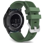 MoKo Strap Compatible with Samsung Galaxy Watch 3 45mm/Gear S3 Frontier/Classic/Galaxy Watch 46mm/Huawei Watch GT2 Pro/GT/GT2 46mm/Ticwatch Pro 3, 22mm Silicone Replacement Watch Band, Army Green
