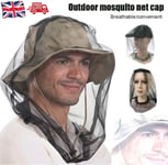 Midge Mosquito Head Net Hat Insect Fly Mesh Face Protector Travel Camping