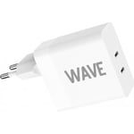 Wave GaN 65W -nätadapter, USB-C, vit