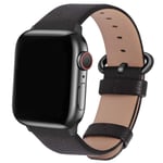 Fullmosa Compatible Apple Watch Strap 38mm 40mm 41mm 42mm 44mm 45mm Calf Leather strap Compatible with iWatch Series SE 7 6 5 4 3 2 1, 42mm 44mm 45mm Space Grey