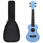 Sopranukulele med väska för barn sopran babyblå 23"