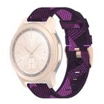 New Watch Straps 20mm Stripe Weave Nylon Wrist Strap Watch Band for Galaxy Watch 42mm, Galaxy Active/Active 2, Gear Sport, S2 Classic (Grey) (Color : Purple)