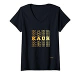 Womens Kaur Real Princess - A Cool Girls Ladies Women Designer Top V-Neck T-Shirt