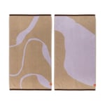 Mette Ditmer Nova Arte handduk 50x90 cm 2-pack Sand-lilac