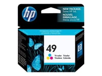 HP 49 - 22.8 ml - couleur (cyan, magenta, jaune) - originale - cartouche d'encre - pour Deskjet 656; Officejet 500, 520, 570, 580, 590, 600, 610, 63X, 700, 710, 72X; psc 370, 380