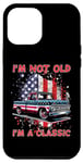 Coque pour iPhone 14 Plus I'm Not Old I'm Classic American Truck USA Flag Car