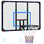 Väggmonterad Basketkorg med Brett och Nät, Stål, 113x61x73 cm, för Utomhus och Trädgård