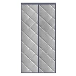 Warm Windproof Door Curtain, Keep Snowstorm Cold Air Screen Door Bi Fold Doors Self-Closing, for Air Conditioner Heater Room/Kitchen -Gray-75x190CM