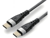 Braided cable USB - Lightning/iPhone everActive CBB-1IG 100cm with support for fast charging up to 2.4A gray