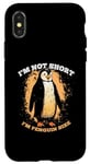 Coque pour iPhone X/XS conception drôle de taille de pingouin pour les petites