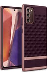 Caseology Parallax Designed for Samsung Galaxy Note 20 Case Shockproof Protective Geometric 3D Pattern Stylish Cover Phone Case for Samsung Galaxy Note 20 - Burgundy