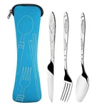 Easy to Carry This Portable Flatware Set with Case is Small in Size and Light in Weight Portable Cutlery