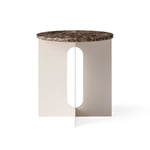 Audo Copenhagen - Androgyne Side Table Emperador Marble Ivory Base - Småbord & sidobord - Danielle Siggerud - Svart - Sten