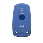 For BMW Key Cover Flip Key Case Cover Remote Control Key Holder,for BMW E90 E60 E70 E87 3 5 Series M3 M5 X1 X5 X6 Z4 Silica Gel,Light Blue