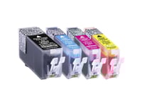 Basetech 1508,0005-126, Kompatibel, Svart, Cyan, Magenta, Gul, Canon, Multi Pack, Pixma Ip 3600, Pixma Ip 4600, Pixma Ip 4700, Pixma Mp 540, Pixma Mp 550, Pixma Mp 560, Pixma Mp..., 4 Styck