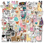 50PCS Cute Alpaca Tablet Stickers Kids Classic Toys Computer Skateboard Guitar Bike Motorcycle Laptop Stickers Decal