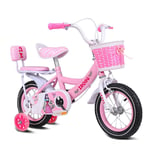 LHQ-HQ Children's Bicycles 16-inch Girls Bikes 4-7 Years Old Baby Carriages High-carbon Steel Bikes, Pink/purple/blue Children's bicycle (Color : Pink)