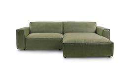 Canapé d'angle fixe 4 places BOBOCHIC X CONFORAMA OCTAVE coloris vert