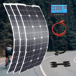 panneau solaire kit complet 100w 200w 300w 400w Flexible solar cell haute efficacité 23 PWM contrôleur pour [7D66F85]
