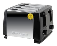 Toaster 4 Slice toaster BT410 steeliness steel housing black toaster 1300W auto pup up function, Variable Electronic Timing Control, Black