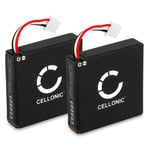 CELLONIC 2x Headphone Battery Replacement for Logitech H800 533-000067,AHB472625PST, L/N: 1109, L/N: 1110 Spare Battery 230mAh Wireless headphone, bluetooth headset
