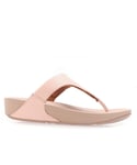 Fitflop Womenss Fit Flop Lulu Leather Toe Thong Sandals in Pink Leather (archived) - Size UK 9
