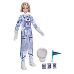 Barbie Space Discovery Métiers poupée​ Astronaute Blonde Portant Une Combinaison Spatiale et Un Casque, Accessoires Inclus, Jouet pour Enfant, GTW30
