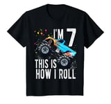 Youth 7 Year Old Shirt 7th Birthday Boy Monster Truck Car T-Shirt