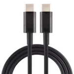 HUAKE Cable USB-C PD 5A USB-C/Type-C Male to USB-C/Type-C Male Fast Charging Cable, Cable Length: 1m (White). (Color : Black)
