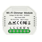 Wifi inbyggningsdimmer - 2x 100W LED dimmer, korsomkoppling, till inbyggning