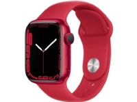 Apple Watch Series 7 (GPS) - (PRODUCT) RED - 45 mm - röd aluminium - smart klocka med sportband - fluoroelastomer - röd - bandstorlek: standard - 32 GB - Wi-Fi, Bluetooth - 38.8 g