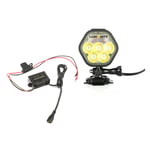 Enduro Hjälmpaket LUMONITE Navigator2 - 4195 lm / Laddbar, 1 x Lampa + 12V-transformator (4195 lm)