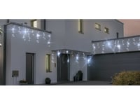 Juldekoration Bulinex Ljusridå Flash 100L Istappsgardin Med Extra Uttag Kallvit 4,8M Dekoration+5M Kabel För Utomhus Och Inomhus 13-562