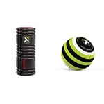 Trigger Point Performance Grid X Foam Roller Xtra Firm & nisex's MB5 Massage Ball, Green, White, Black, 12.7cm / 5 Inch